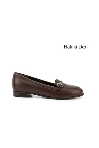 Gönderi(R) Gönderi R Kahve Antik Hakiki Deri Tokalı Babet Kahverengi