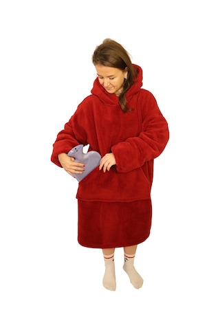 Rokeff Wellsoft Tek Kişilik Giyilebilir Battaniye Bordo L/XL