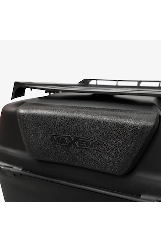 Motosiklet Arka Çanta 45 Litre Sırt Dayama Ve Üst Tabla Full Set Black Edition Siyah