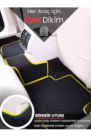Volkswagen Tiguan 2007-2015 Uyumlu Eva Paspas Tam Set Oto Paspas,araca Özel,tam Koruma 386