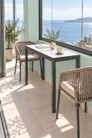Balkon Masası 120 X 45 Cm Gri