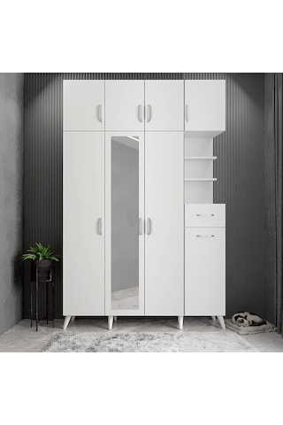 Açelya Portmanto Vestiyer Beyaz160 CM M11
