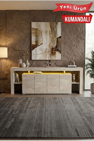 Kale Ledli Konsol 200 Cm Traverten