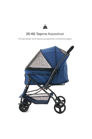 Justie Pet Collesium Kedi & Köpek Arabası 76 x 52 x 95 CM
