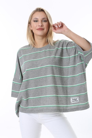 Crveniruz Oversize Kadın Sweatshirt Gri