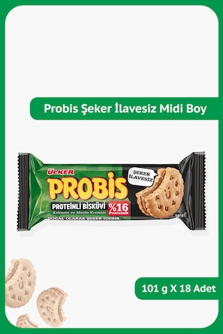 Probis Şeker İlavesiz Midi Boy 101gx18 Adet Probis Şeker İlavesiz Midi Boy 101gx18 Adet