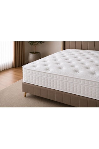 Starline Plus Fermuarlı Pedli Ultra Full Ortopedik Yaylı Yatak 30 Cm Tek Ve Çift Kişilik Beyaz