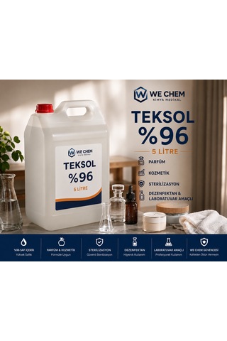 %96 Denatüre 5lt Parfüm Kozmetik Sterilizasyon Dezenfektan & Laboratuvar Amaçlı
