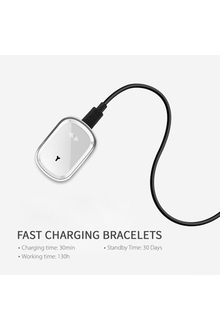 Kangvka Siyah Ultrasonik Entegreli Uygunluk Ayarı Yapılabilir Elektrikli Toprak Arısı Kovucu Bileklik - Ev, Ofis Ve Dış Mekanlar İçin