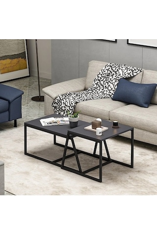 Orta Sehpa Max Metal Ayak Antrasit 2'li