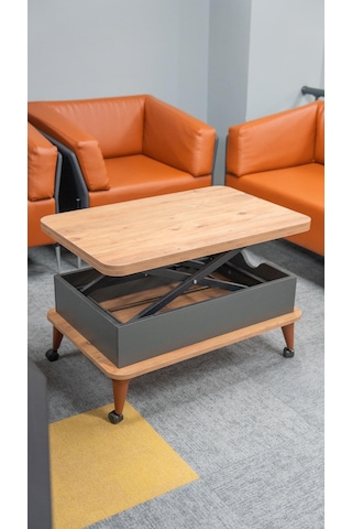 5 Kademeli Tekerli Akıllı Sehpa Barok - Antrasit