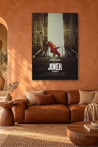 Fida Merdivenlerde Dans Eden Joker Film Afişi Canvas Tablo Çok Renkli
