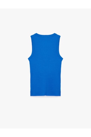 Koton Pamuklu U Yaka Slim Fit Atlet Mavi 6sak10269ek