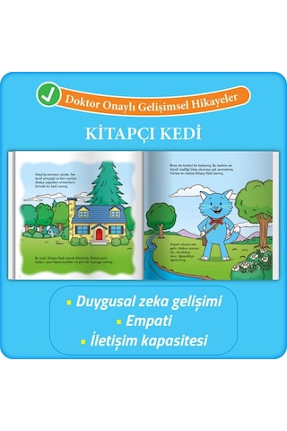 Adeda Kitapçı Kedi-Gelişimsel Hikayeler Serisi-1