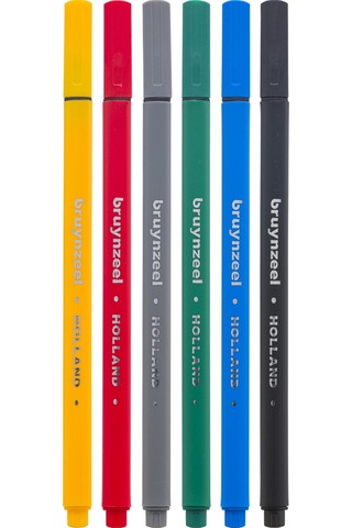 Bruynzeel Fineliners 6'Lı Temel Renkler Kalem Seti 60241006