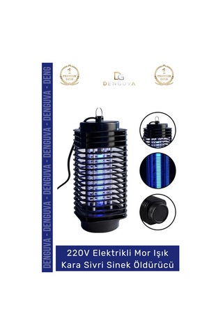Sineklöldürücü 220v Elektrikli Sinek Kıran Pratik Gece Lambası Led Mor Işık Kara Sivri Sinek Öldürü
