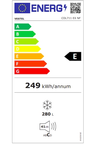 Vestel CDL711 EX NF 279 L 7 Çekmeceli Dikey Derin Dondurucu