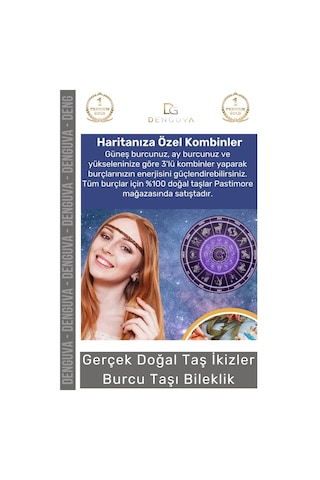Bileklik Doğal Taş Ayarlanabilir Esnek Su Geçirmez Hediye İkizler Burçları Burç Unisex Bileklik Çok Renkli