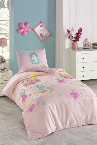 Eponj Home Junior Nevresim Seti Tek Kişilik Unicorn Dreams Pembe