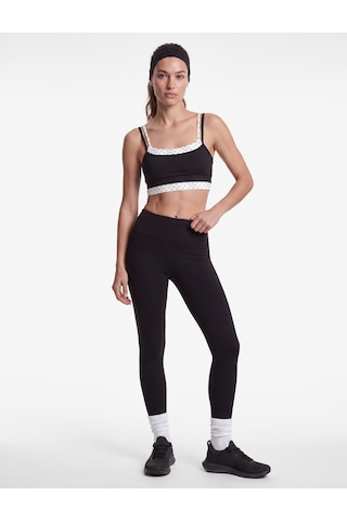 Koton Yüksek Bel Slim Fit Dikiş Detaylı İnterlok Spor Tayt Siyah 7wak40109nk