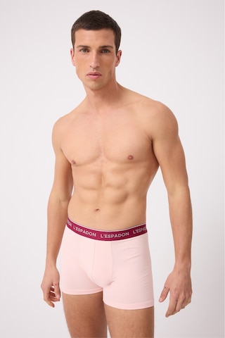 L'espadon Maritime Elite Koleksiyonu Elastik Konforlu Bel Bantlı Çizgili Erkek Trunk Boxer-3245 Mercan