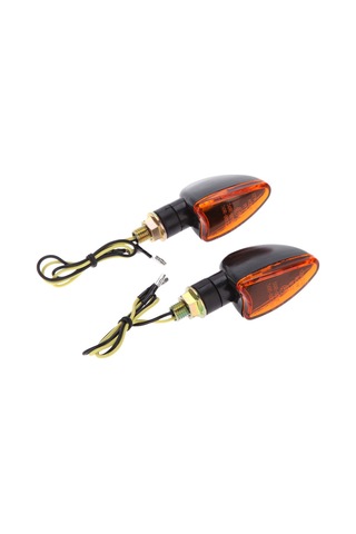 Youtek Motosiklet Sinyal Lambaları 12v 5w - 2 Uzun 2 Kısa Abs Kasa Sarı Lamba 8mm Dişli Atv/bisiklet Uyumlu