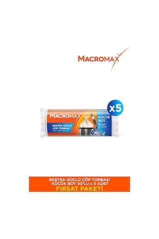 Ekstra Güçlü Çöp Torbası Küçük Boy - 30 Lu Paket X5