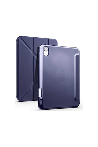 iPad Uyumlu Mini 6. Nesil Kılıf Kalem Bölmeli Silikon Smart Cover Tablet Kılıfı