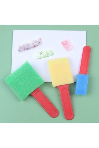 Willowhaven 7 Takım Sünger Fırça Seti - Çocuk Sanat Ve Resim Mühür Aracı Standart - Plastik+sünger, Ekolojik, Hafif Ve Güvenli