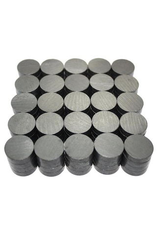 Ferrit Mıknatıs Oxit Magnet Çap 10 Mm Kalınlık 3 Mm Yuvarlak Kömür - 2.000 Adet