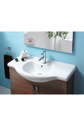 Cerastyle Turkuaz Nil Etajerli Lavabo 105 CM