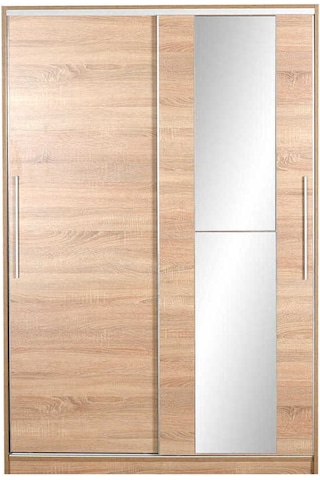 Aynalı Sürgülü Gardırop - Sonoma Kahverengi