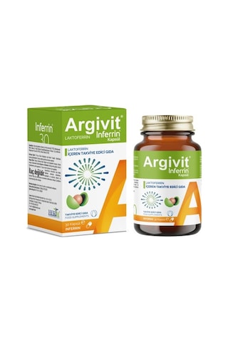 Argivit Inferrin Laktoferrin İçeren Takviye Edici Gıda 3 x 30 Kapsül