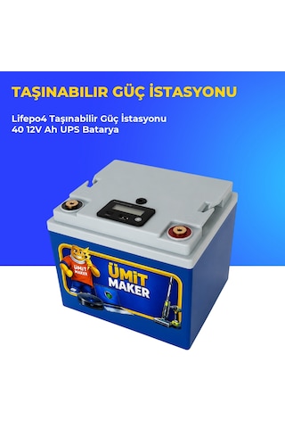 Lifepo4 Taşınabilir Güç İstasyonu 40 Ah 12v Ups Batarya