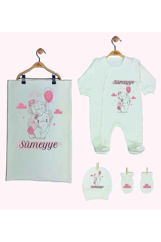 Pia Baby Gl 1941-02 İsme Özel Beşli Tulum Set Krem