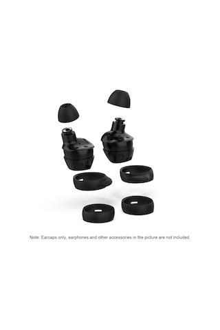 Youmex Galaxy Buds İçin 8'li Silikon Kulaklık Kapağı Değiştirme Aksesuarı Seti - Siyah Siyah