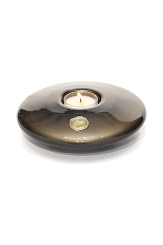 Siyah Golden Glow Cam Mumluk Ve Tealight Seti Dekoratif Sıvama Kutulu