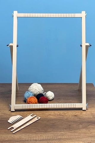 Halı Kilim Dokuma Tezgahı Seti Açık gri