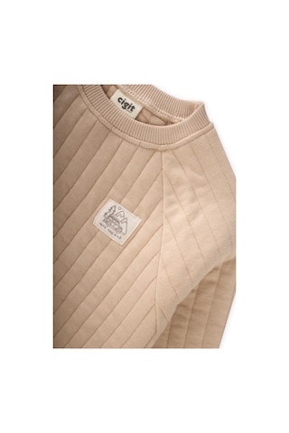 Cigit Kapitone Sweatshirt Takım 1-7 Yaş Bej Bej