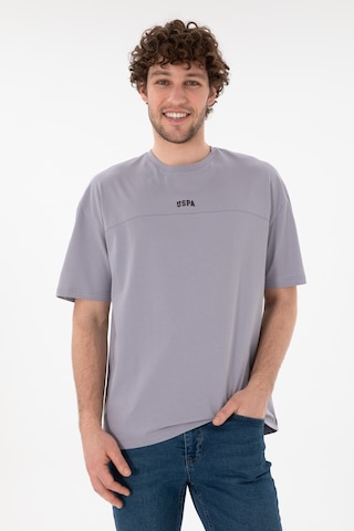 U.S. Polo Assn. Erkek Comfort Fit Bisiklet Yaka Gri Tişört 50306017-VR024