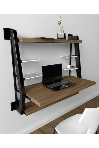 Umutpark Umutpark Metal Ahşap Çalışma Masası. Siyah