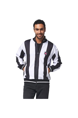 Beşiktaş Lisanslı Siyah-beyaz Yetişkin Sweat Siyah - Beyaz