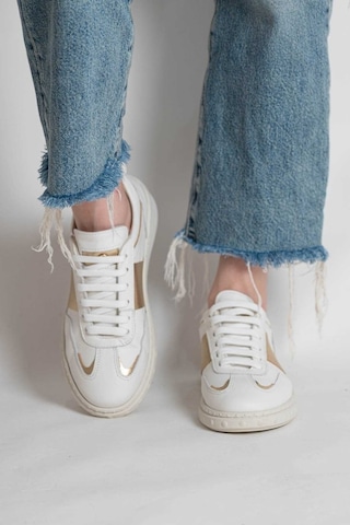 Bestello Bağcıklı Kauçuk Taban Sneaker 101-gumk-01 Kadın Ayakkabı Beyaz