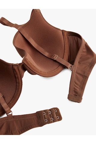 Koton Desteksiz Balenli Rahat Kalıp Comfort Sütyen Kahverengi 6slk10021mk Kahve