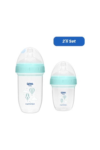 Wee Baby Nanninom Antikolik Geniş Ağızlı Biberon 150 Ml ve 250 Ml Biberon Seti
