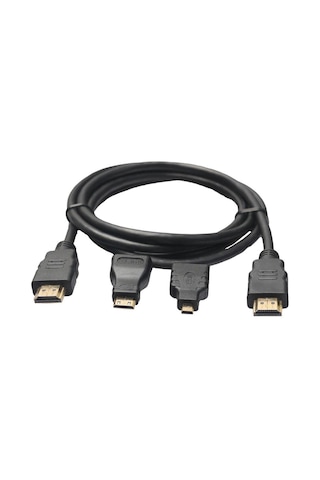 3 In 1 Hdmi Kablosu Micro - Mini Hdmi Çevirici Dönüştürücü Kablo