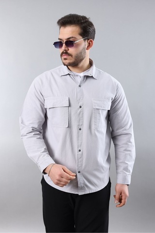 Little Cup Jeans Co Erkek Relax Fıt Kalıp Pamuklu Taş Kot Gömlek