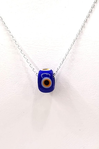 Omar Silver Kadın Nazar Boncuklu Doğal Taşlı Gümüş Kolye Omr8213 (513868117)
