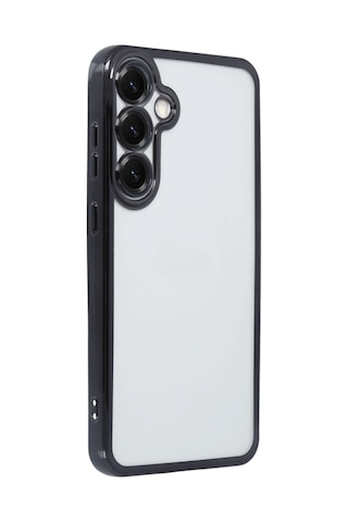 Gld-spt- Newface Samsung Uyumlu Galaxy S25 Kılıf Razer Lensli Silikon - Siyah