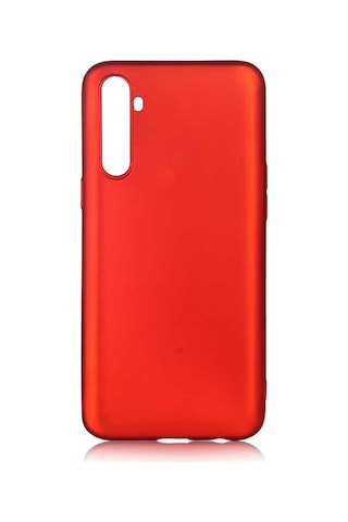 Noktaks - Realme Uyumlu Realme 6 Pro - Kılıf Mat Renkli Esnek Premier Silikon Kapak - Kırmızı
